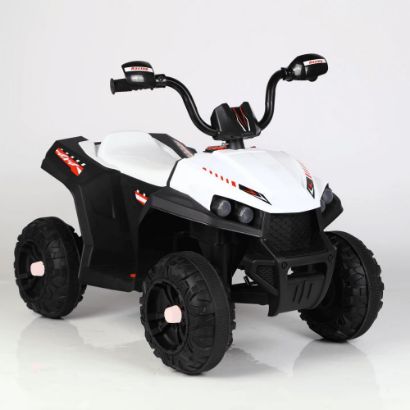 صورة دباب اطفال كهربائي 4 كفرات - ابيض